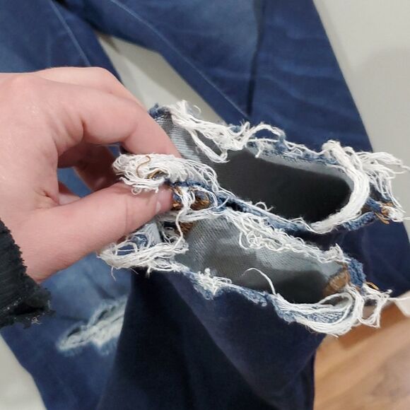 American Eagle next level stretch dark wash super high rise jeggings - Picture 5 of 8